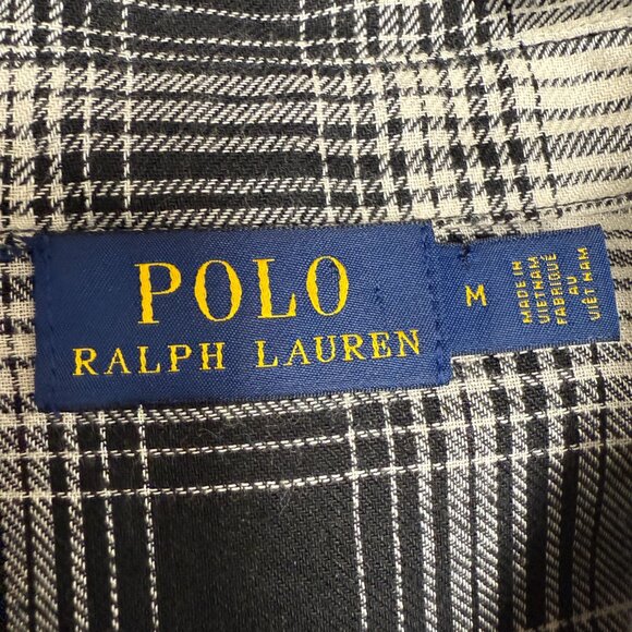 EUC Women's RALPH LAUREN Ruffle-Trimmed Plaid Shirt | Size M - Picture 9 of 11